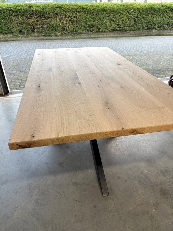 Custom Oak Dining Table | Free SKYLT 2K lacquer treatment!, Wood, Metal, Brown, Modern (photo 5 of 5)