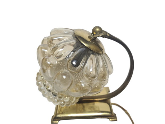 Art Deco Bedside Lamp, Belgium, 1950s – Table lamps, Glass, Brass (photo 6 of 13)