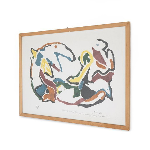 Ansgar Elde, monotype engraving and woodcut from a monotype for Il Bostrico, 1990s