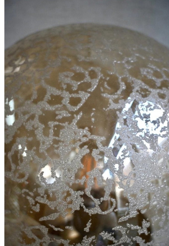 Image 1 of Doria Leuchten table lamp brass with textured glass