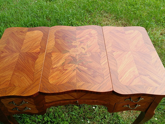 Image 1 of Louis XV style dressing table in marquetry