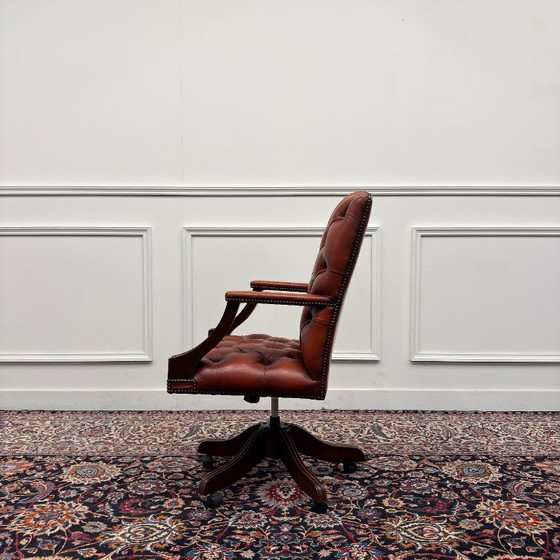 Engels Chesterfield Sedia da ufficio President Chair – Sedie da ufficio, Leather, Wood (photo 3 of 7)