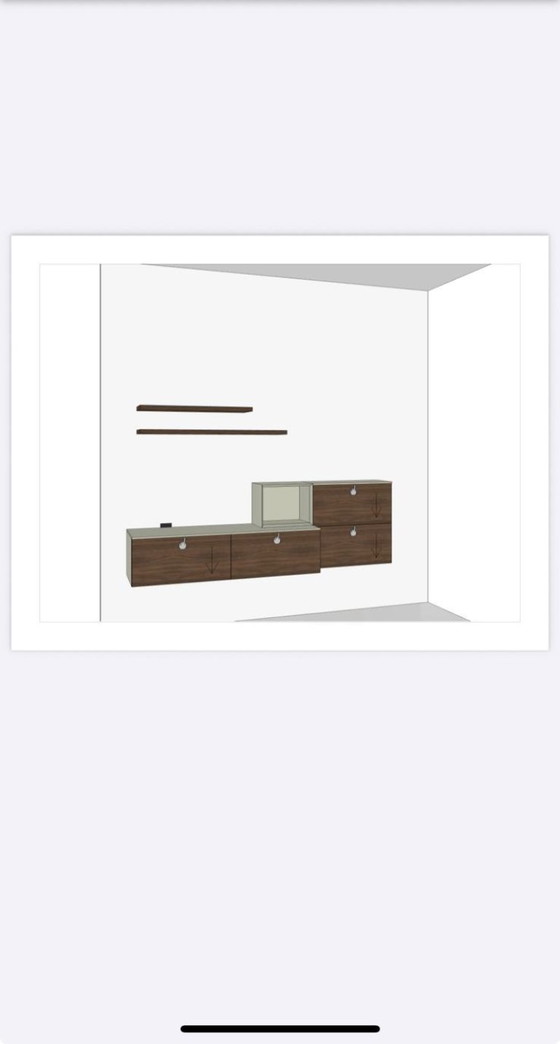 Image 1 of Set di mobili di design Novamobili – Legno marrone scuro e grigio | Come nuovo