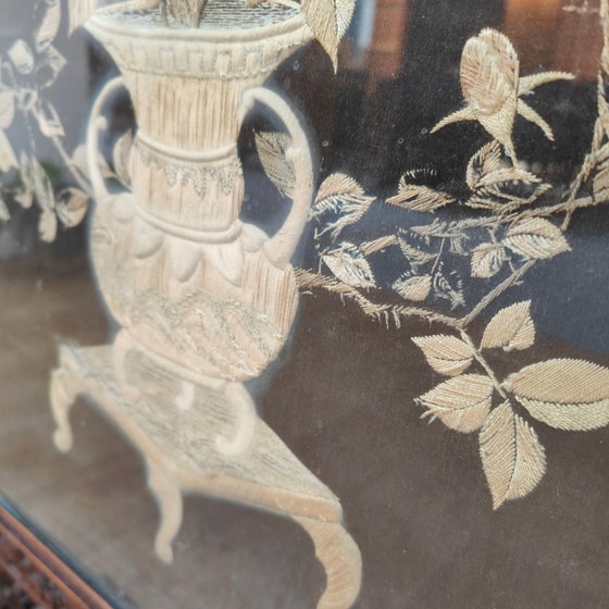 Image 1 of Paravent de cheminée ancien asiatique en bois, paravent décoratif