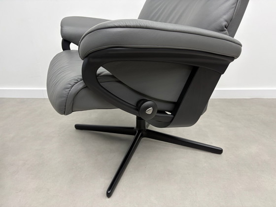 Stressless Sunrise Cross Poltrona + Poggiapiedi Grigio Come nuovo! – Poltrone relax, Pelle, Metallo (photo 7 of 15)