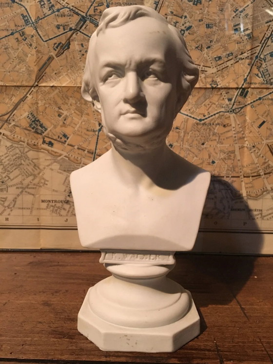 Busto de R.Wagner en yeso – Esculturas, Piedra, Vintage (photo 2 of 7)