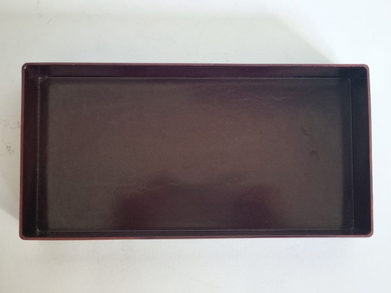 Image 1 of Scatola/scatola in bachelite vintage Mouson con motivo di diligenza - circa 1930-1950