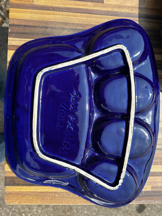 Image 1 of 5 piatti per fonduta in ceramica vintage Sars-Poterie Maine