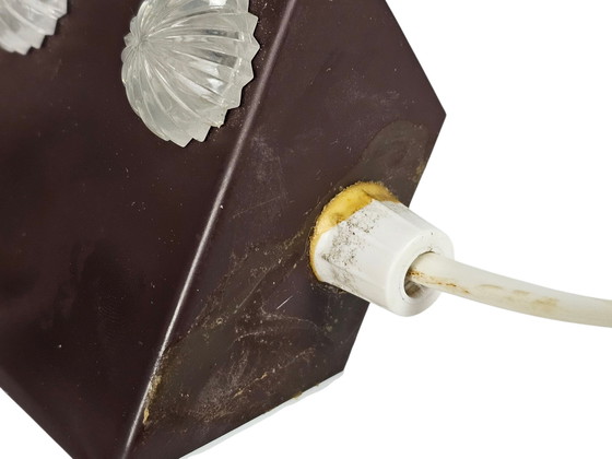 Image 1 of Herda Almelo - vintage bedlamp - bruin - sterren - wandverlichting - 70's - retro