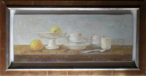 Alicia Grau (Oil On Canvas, 33 X 81 Cm) “Still Life With Fruit”
