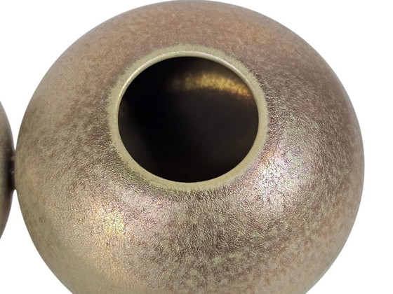 Image 1 of Mobach - design Joke Stroes - gold luster glaze - Holland - 1980s