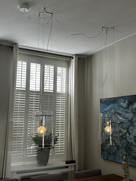 Image 1 of 2 glasses Prandina Sera 3 pendant lamps