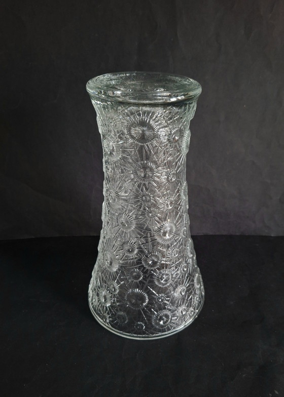 Image 1 of Jiŕi Ŕepásek Slo Union hoge kristallen Space Age design vaas. Type Atomic Starburst 1970.