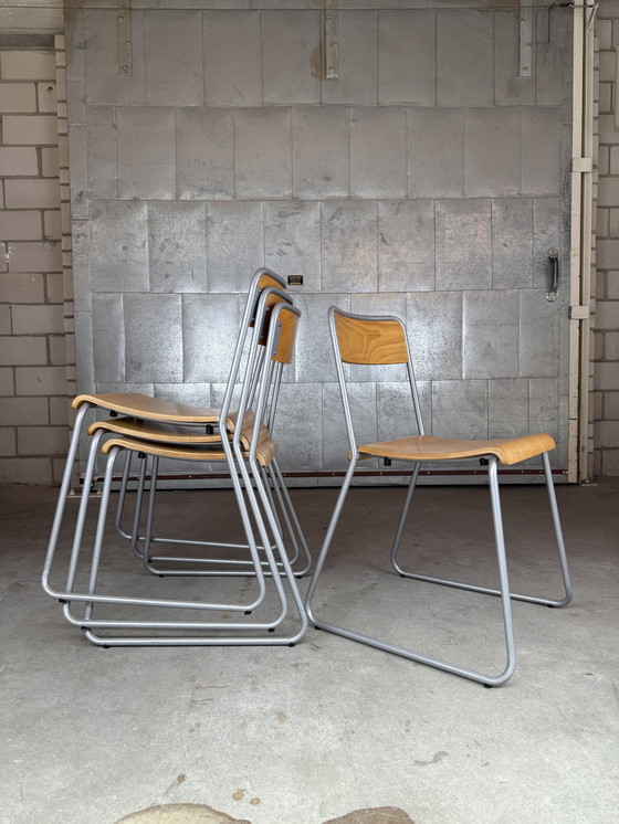 Image 1 of 4x Vintage IKEA School Chairs (Several Present)