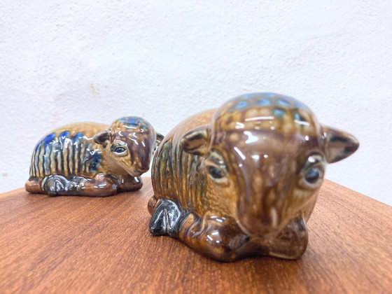 Image 1 of 2 figuras de cerámica ovejas por Klothilde Giefer ferrocarril 60s 70s