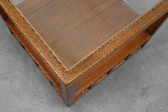 Image 1 of Paire de tables basses carrées Biosca en pin, Espagne, années 1960