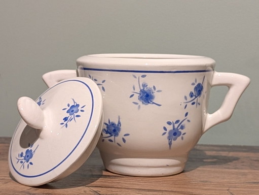 Azucarero francés vintage - Porcelana Richard - Bleu