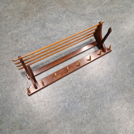 Image 1 of Appendiabiti danese vintage in teak degli anni '60