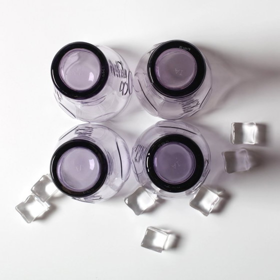 Set of 4 Purple Coca-Cola Glasses / Luminarc for McDonald's / France – Glass & Decanter (photo 7 of 7)