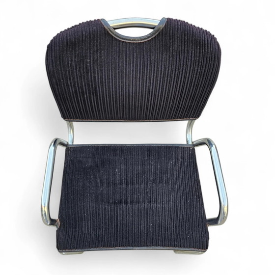 4 x black upholstery Castiglietta dining Chairs by Castiglioni for Zanotta / Italy 1960s (photo 20 of 26)