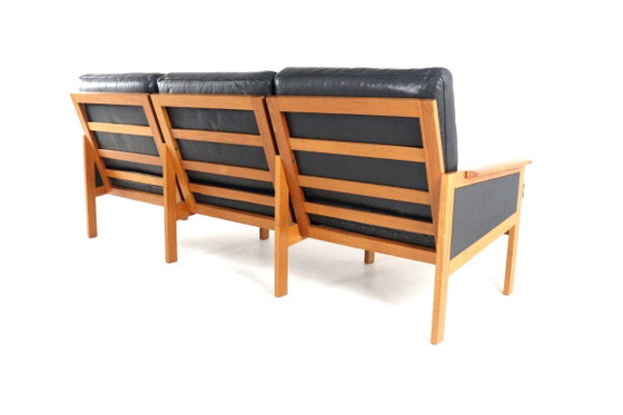 Illum Wikkelso voor Niels Eilersen Capella bank vintage Mid-Century – 3-5 zitsbanken, Leather, Wood (photo 6 of 17)