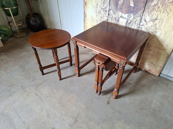 Image 1 of Classic English Side Table Set