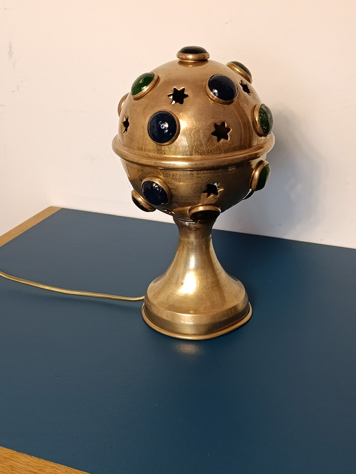 Mid-Century 60s Orbit Sputnik Lamp Brass and Glass