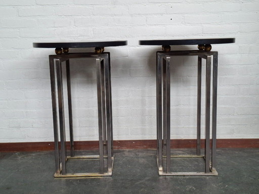 2x regency style bijzet-/ plantentafel