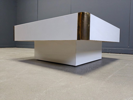 Mesa de centro vintage atribuida a Willy Rizzo, década de 1970