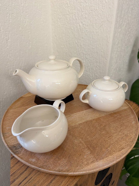 Image 1 of Théière/cafetière Barratts, sucrier et pot à lait/crème