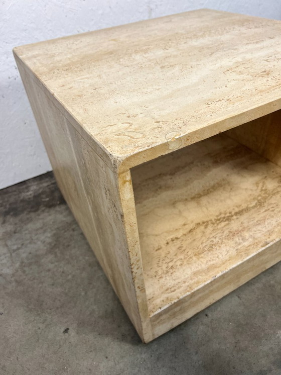 Image 1 of Tavolino da caffè/tavolino vintage. Travertino, Italia, anni '80
