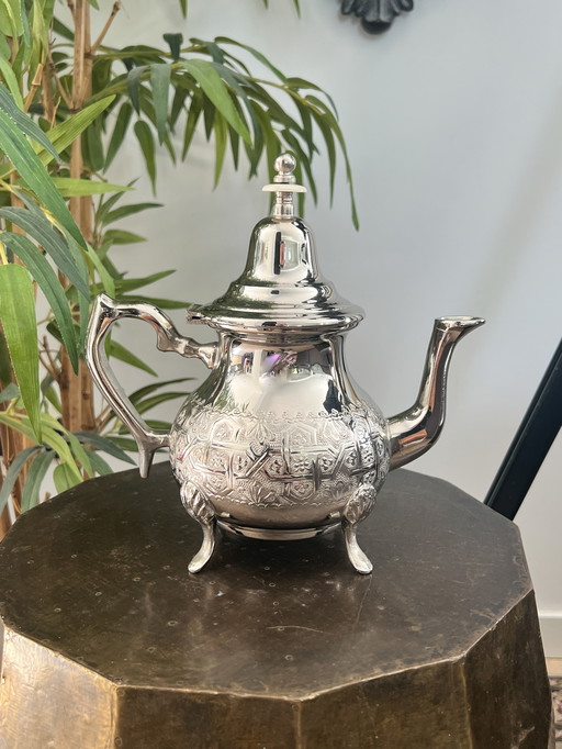 Moroccan Traditional Teapot Silver Plated