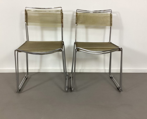 Image 1 of 4 vintage Giandomenico Belotti spaghetti stoelen Alias