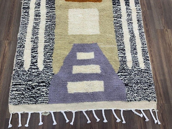Alfombra tradicional artesanal de pura lana, tamaño 150 x 350 cm. – Aime Té, Wool (photo 9 of 10)