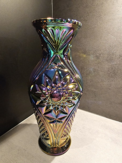 Beautiful Vintage LGW Lead Crystal "Curved Star" Vase
