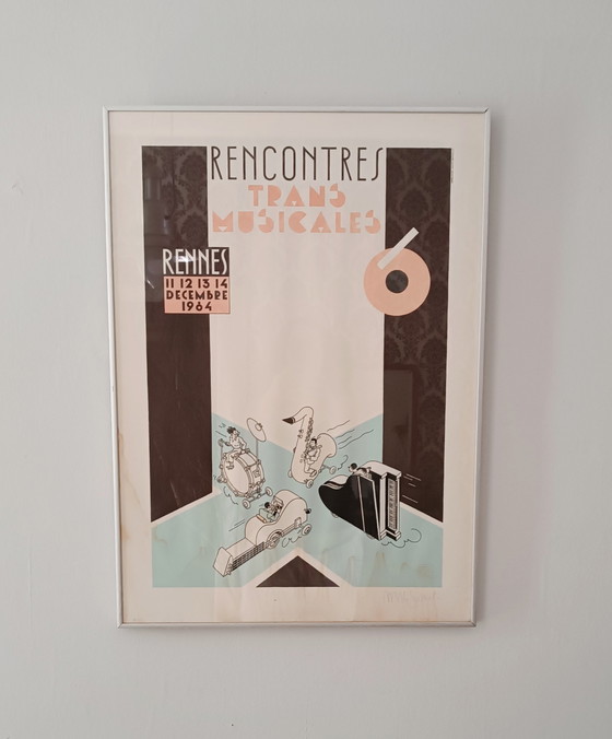 Image 1 of Vintage Joost Swarte "Rencontres Trans Musicales 1984" litho