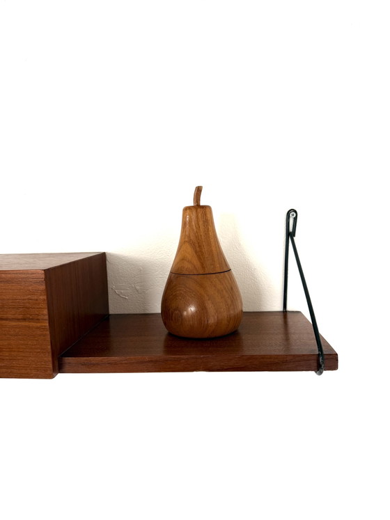 Pensile vintage in teak, Die & Flur anni '60 – Diele & Flur, Armadi a muro, Wood, Metal (photo 7 of 11)