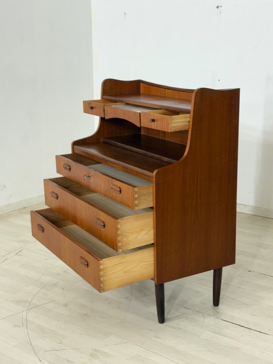 Image 1 of Danish teak secretary desk Vintage writing desk