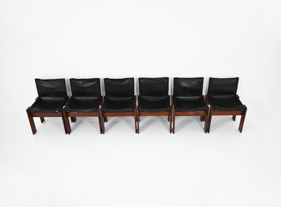Monnik eetkamerstoelen van Afra & Tobia Scarpa voor Molteni, jaren 70, set van 6 – Leather (photo 7 of 11)