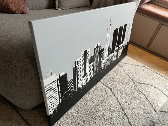 Image 1 of Painting skyline Rotterdam GovArt 60x120