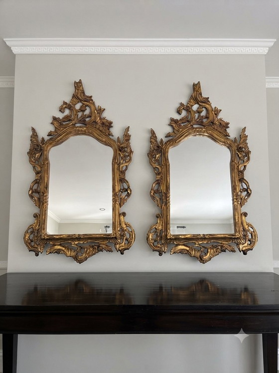 Image 1 of Due specchi Versailles in legno dorato