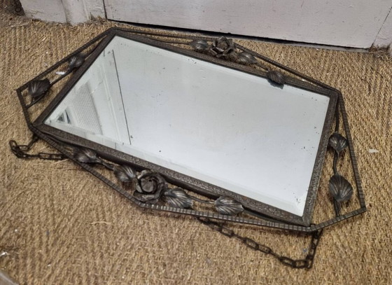 Image 1 of  Miroir bizauté Art Nouveau (69X47cm)