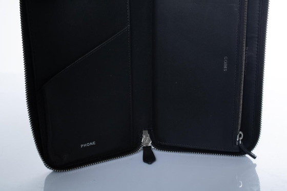 Image 1 of Fendi, FF-Print Leder-Clutch mit Reißverschluss im Continental-Stil