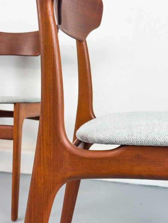 Image 1 of Sillas de comedor danesas de teca de Schionning & Elgaard, década de 1960, juego de 4