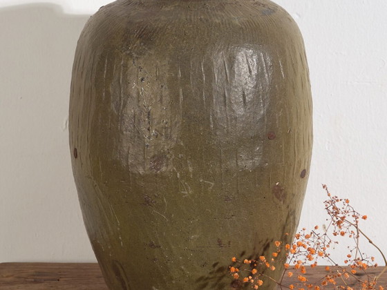 Grande vaso antico verde oliva (c.1900) #3 – Vasi (photo 2 of 18)