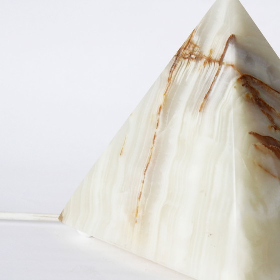 Image 1 of Vintage onyx piramide lamp
