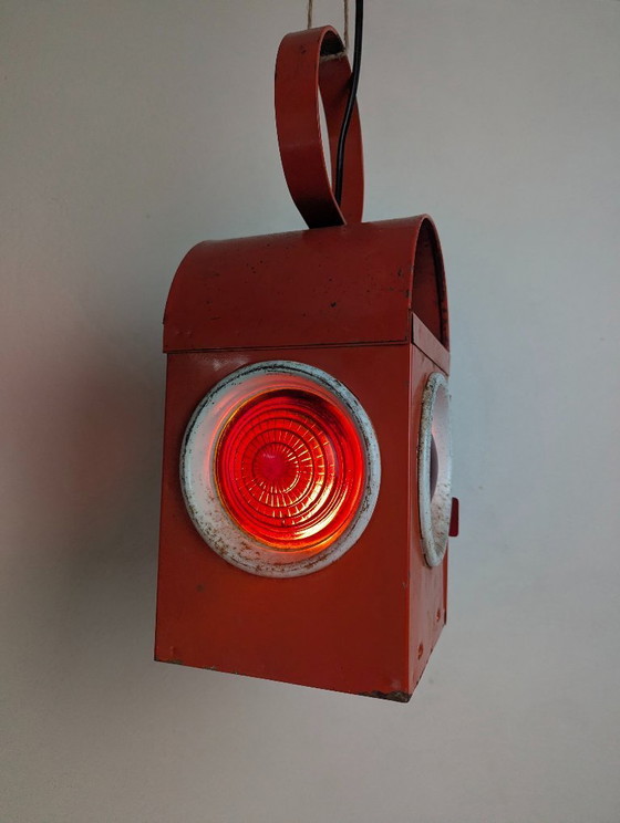 Image 1 of Original Chalwyn Railway Lantern – Converted into a Pendant Lamp | England
