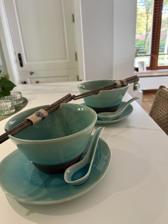 Image 1 of Juego de servir turquesa