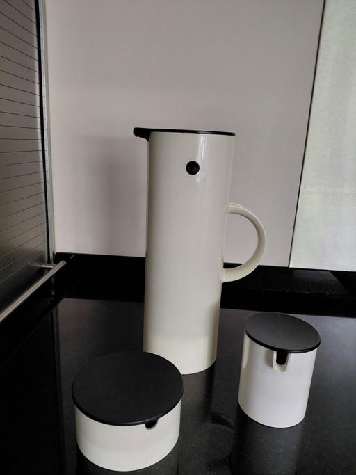 Stelton EM77 Vacuümkan, Roomkannetje En Suikerpot