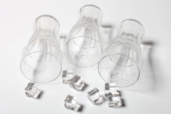 Lot de 3 verres Coca-Cola vintage classiques transparents 500 ml / années 1990 – Verres et carafes, Glass (photo 6 of 6)